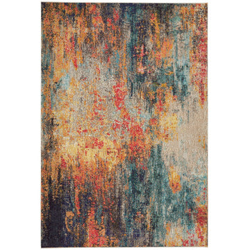 Celestial CES15 Modern Abstract Soft Durable Low Profile Short Pile Multicolour Rug-Nourison-Rug Love - The Most Loved Rug Store